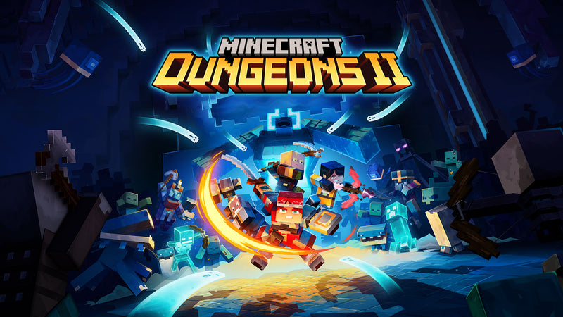 Minecraft Dungeons II official promotional key art showing heroes and enemies