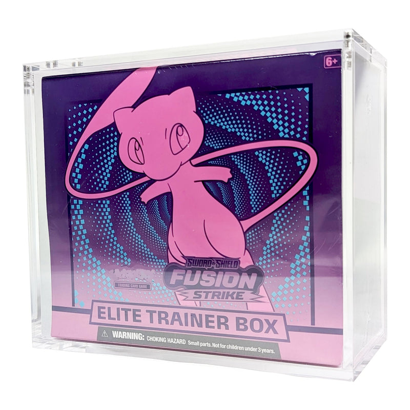 Pokémon Elite Trainer Box displayed in a Hype Gamer Gear acrylic protector
