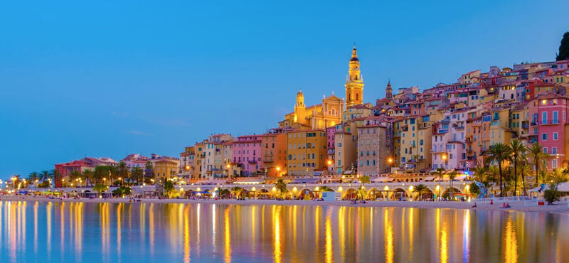 Nice France waterfront skyline featured by the 2027 Nice Pokémon Regional Championships organizer