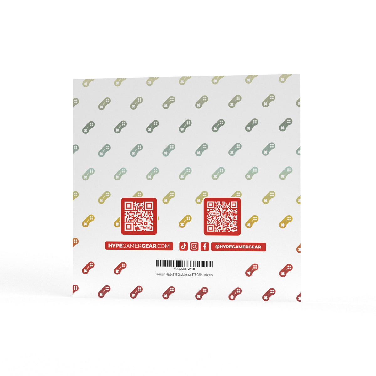 Hype Gamer Gear ETB protector packaging back