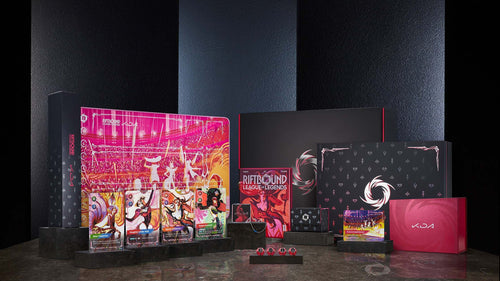 Official Riot Games Riftbound x K/DA Couture Collection premium card bundle, Fortiche artwork and accessories