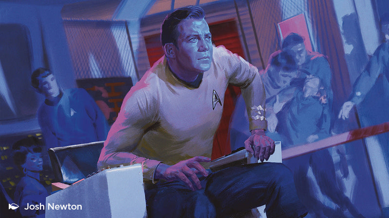 Official Magic The Gathering Star Trek Captain James T. Kirk promotional artwork by Josh Newton