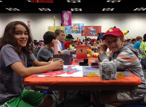 Pokémon Trading Card Game competitors at a championship event