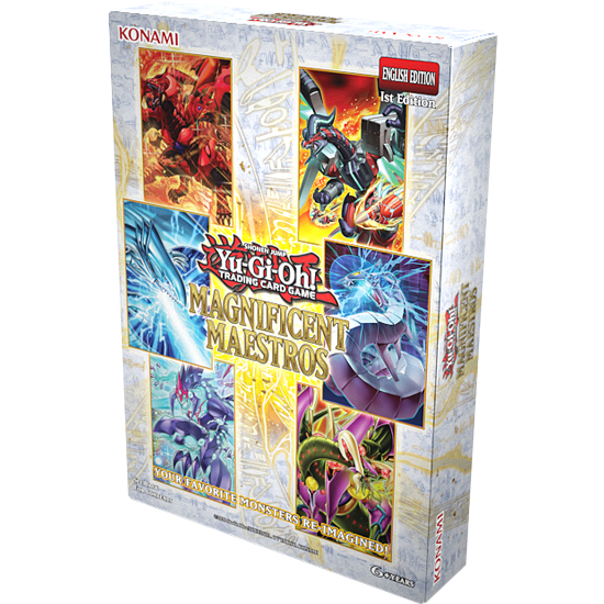 Official Konami Magnificent Maestros box art, related to October 2026 Yu-Gi-Oh! banlist changes