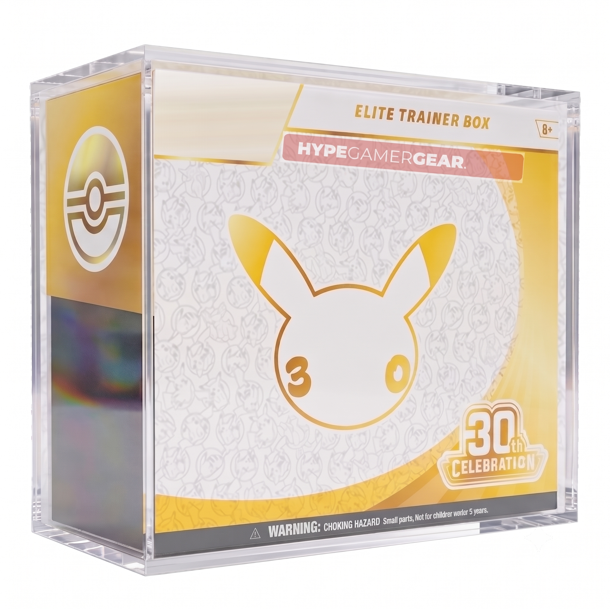 ETB Acrylic Case Fits Pokémon Elite Trainer Boxes | Premium 5.5mm Magnetic Display Case | 99.8% UV Protection | Crystal Clear Acrylic