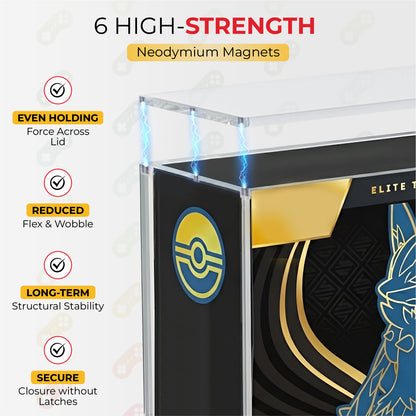 Pokémon ETB Acrylic Display Case | Magnetic Lid, UV Protection