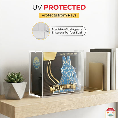 Pokémon ETB Acrylic Display Case | Magnetic Lid, UV Protection