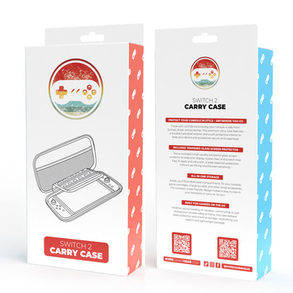 Nintendo Switch 2 Carry Case Bundle | Screen Protector + Game Card Holder