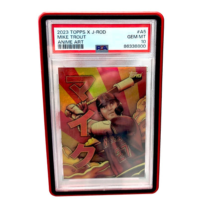 PSA & CGC Graded Card Display Holder | Aluminum + Tempered Glass