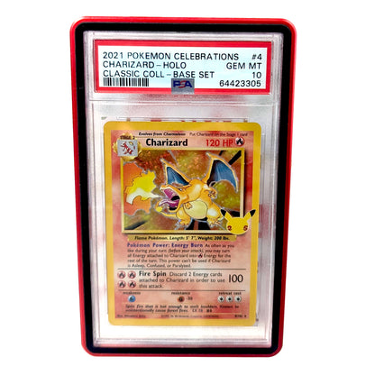 PSA & CGC Graded Card Display Holder | Aluminum + Tempered Glass