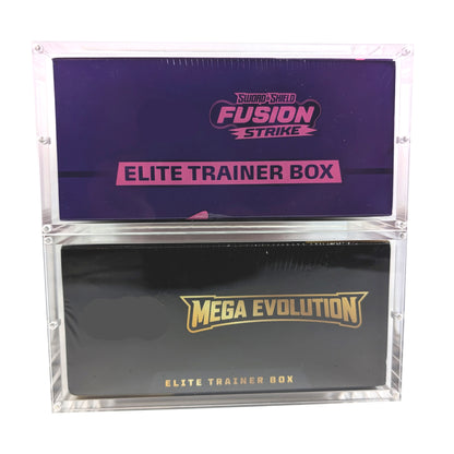Premium Pokémon ETB Acrylic Case Magnetic Lid UV Safe Elite Trainer Box Case