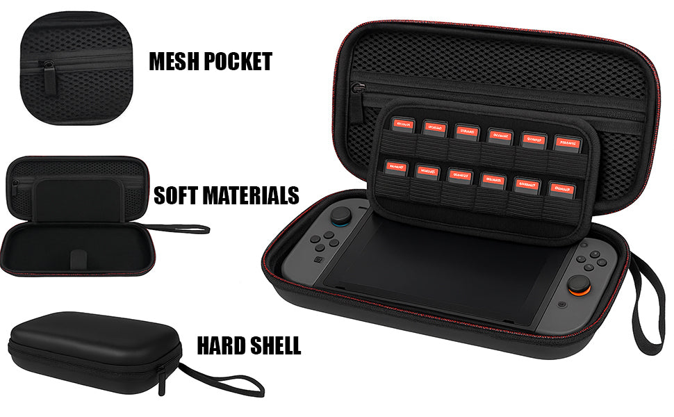 Nintendo Switch 2 Carry Case Bundle | Screen Protector + Game Card Holder