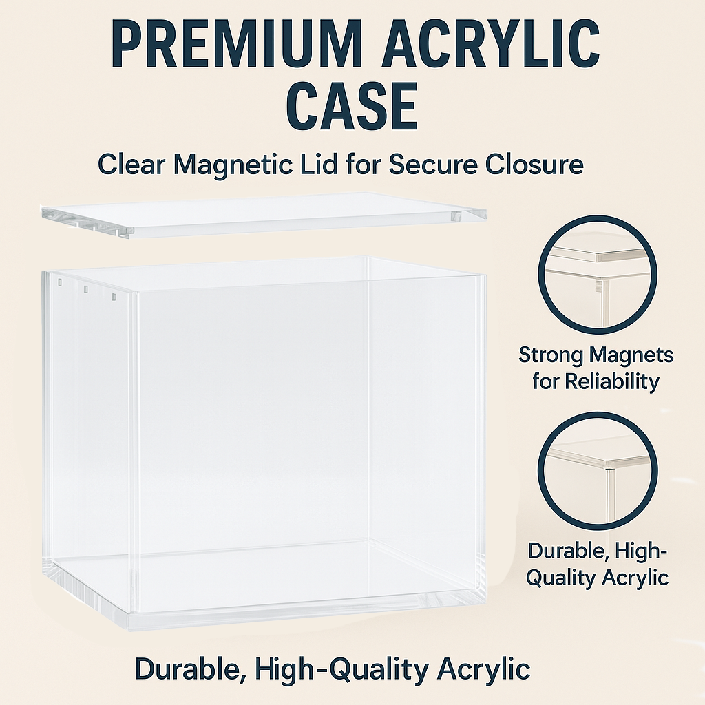 Premium Pokémon ETB Acrylic Case Magnetic Lid UV Safe Elite Trainer Box Case