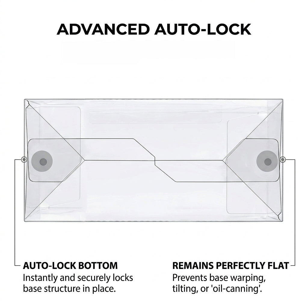 Auto-lock bottom construction